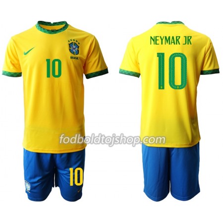 Brasilien Neymar JR 10 Børn Hjemme Fodboldsæt 2020 S/S (+ Korte bukser)